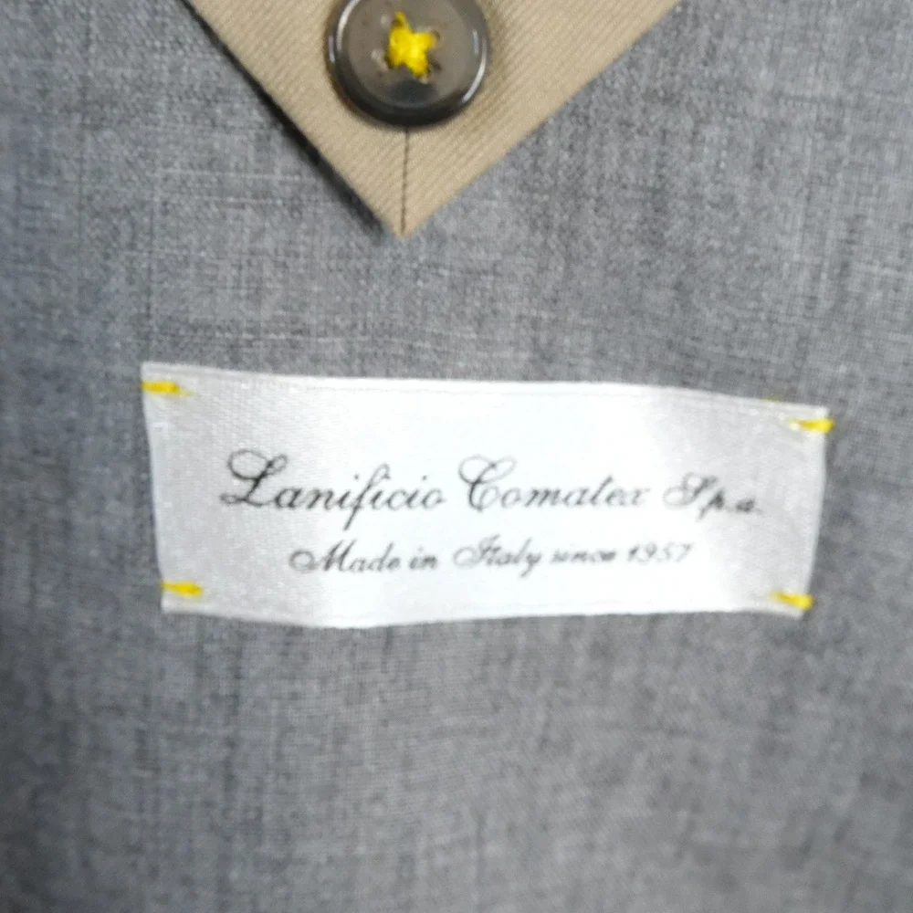 Banana Republic 40R Sport Coat Lanificio Comatex Linen Gray Two Button Vented